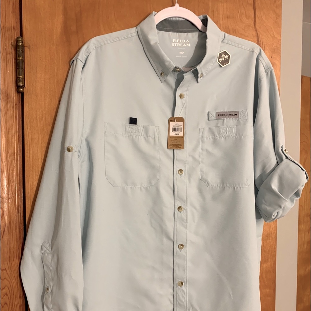 Field and Stream Woven Starlight Blue Shirt